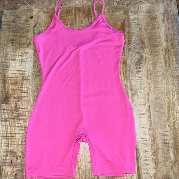 Vibrant Pink Sleeveless Romper - Picture 1 of 4